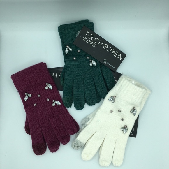 Bundle 3 pairs winter gloves INC Gemstone Tech touchscreen - Picture 3 of 9